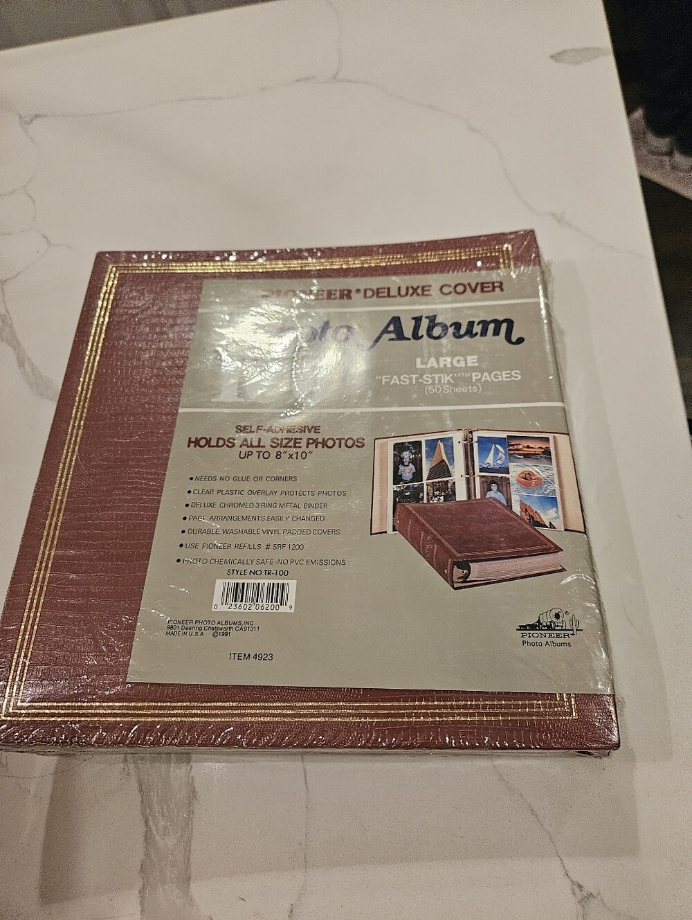 PIONEER Burgundy Photo Album with Gold Trim